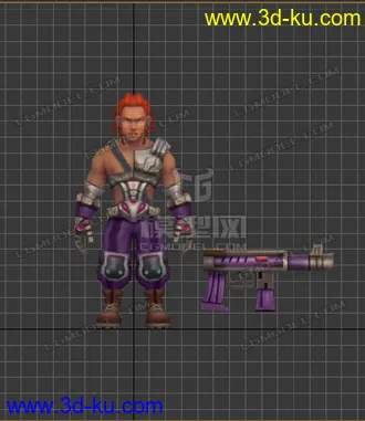 3D打印模型低模 卡通  打手的图片