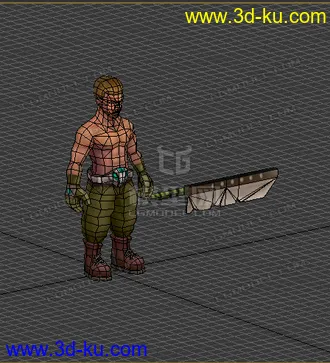 3D打印模型低模 卡通  打手的图片