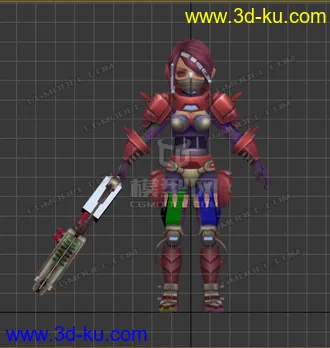 3D打印模型低模 卡通  打手的图片