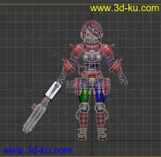 3D打印模型低模 卡通  打手的图片