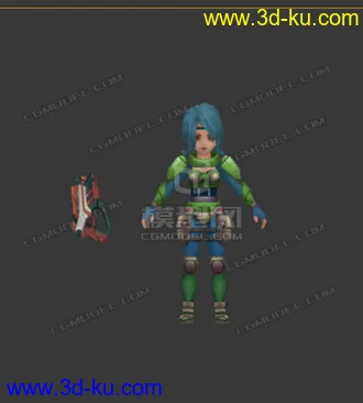 3D打印模型低模 卡通  打手的图片