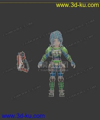 3D打印模型低模 卡通  打手的图片