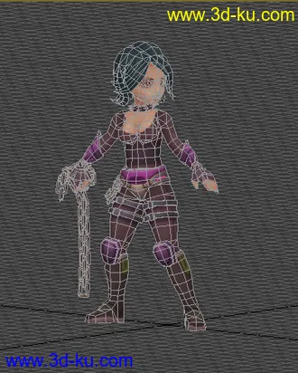 3D打印模型低模 卡通  打手的图片