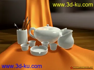 3D打印模型发一组瓷器的图片