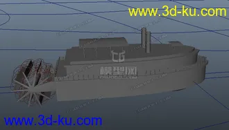 3D打印模型一只滚轮游船的图片