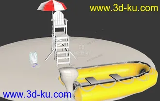 3D打印模型沙滩装备 海滩装备  橡皮艇的图片