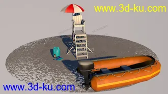 3D打印模型沙滩装备 海滩装备  橡皮艇的图片