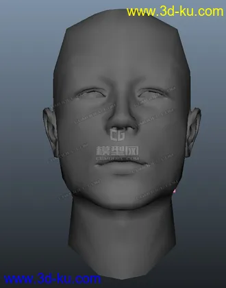 人头模型加创作过程人头布线的图片