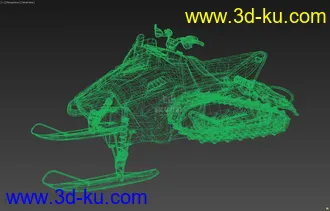 3D打印模型雪地车 滑雪车 雪地摩托 雪橇车的图片