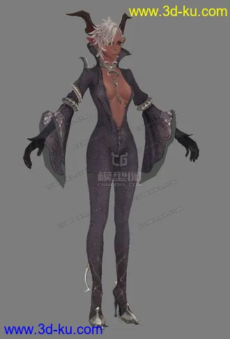 3D打印模型女人 三角面 恶魔 龙女的图片