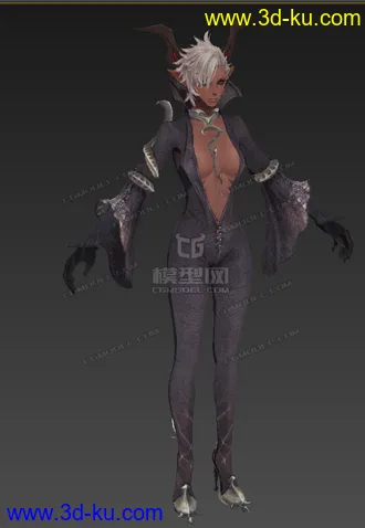 3D打印模型女人 三角面 恶魔 龙女的图片