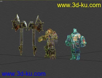 3D打印模型双壮汉的图片