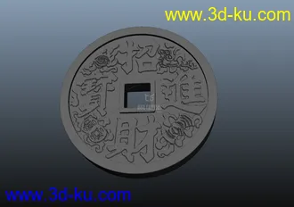 3D打印模型铜钱的图片