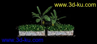3D打印模型花坛-植物-落叶-热带-香蕉的图片
