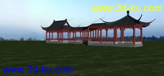 3D打印模型分享CG 古建 长廊的图片