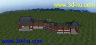 3D打印模型分享CG 古建 长廊的图片