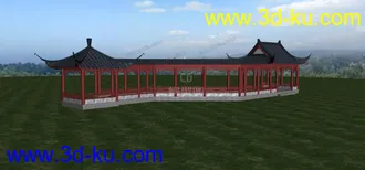 3D打印模型分享CG 古建 长廊的图片