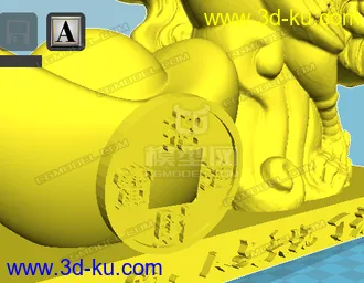 3D打印模型招财进宝铜钱模道具的图片