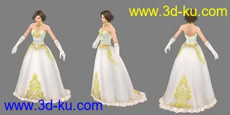 3D打印模型人类女婚纱 血族女婚纱的图片