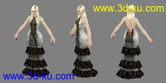 3D打印模型人类女婚纱 血族女婚纱的图片