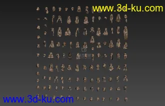 3D打印模型127款时尚发型 总有你需要的的图片