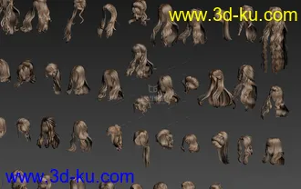 3D打印模型127款时尚发型 总有你需要的的图片