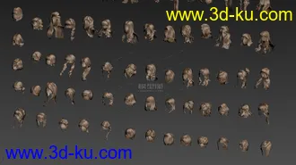 3D打印模型127款时尚发型 总有你需要的的图片