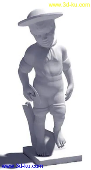 3D打印模型简单小孩雕塑的图片