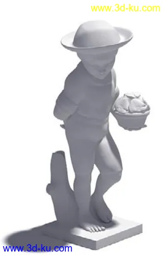 3D打印模型简单小孩雕塑的图片