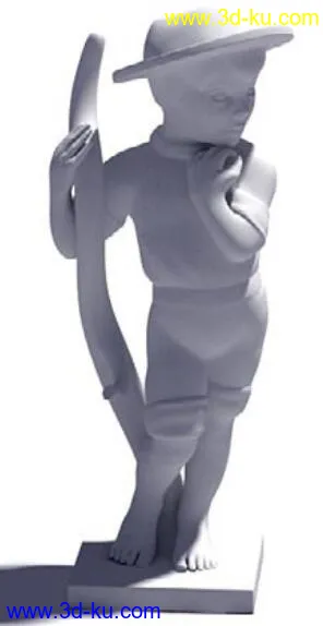 3D打印模型简单小孩雕塑的图片