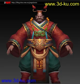 3D打印模型蒲贵高太公角色带贴图的图片