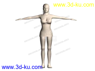 女人模型，四边面，已展开UV的图片