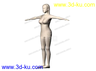 女人模型，四边面，已展开UV的图片