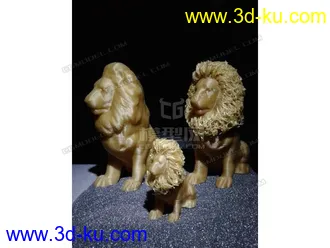 STL格式的3D打印狮子模型下载（附多个玩家晒图）的图片