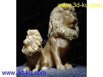 STL格式的3D打印狮子模型下载（附多个玩家晒图）的图片