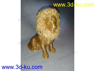 STL格式的3D打印狮子模型下载（附多个玩家晒图）的图片