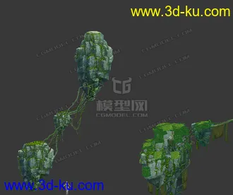 3D打印模型岩石两个的图片