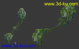 3D打印模型岩石两个的图片