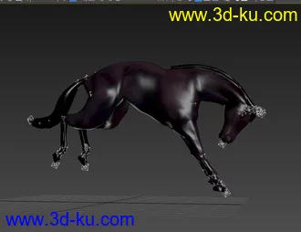 3D打印模型马 奔跑 三角面 动画 FBX的图片