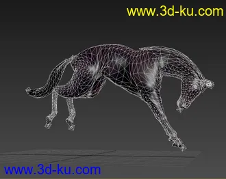 3D打印模型马 奔跑 三角面 动画 FBX的图片