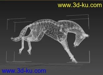 3D打印模型马 奔跑 三角面 动画 FBX的图片