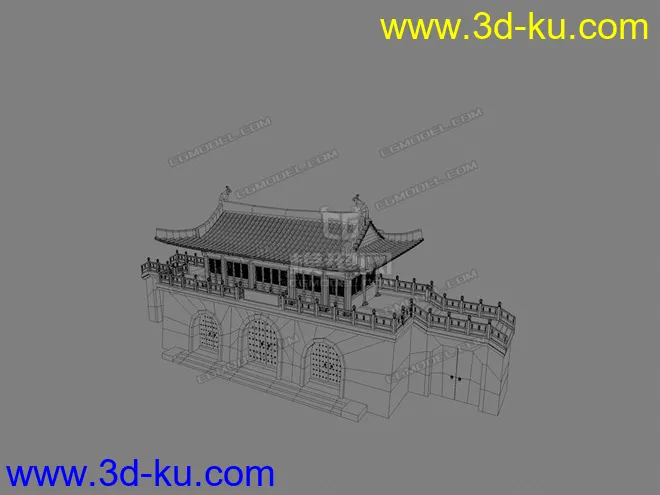 古代建筑之古城门模型的图片3
