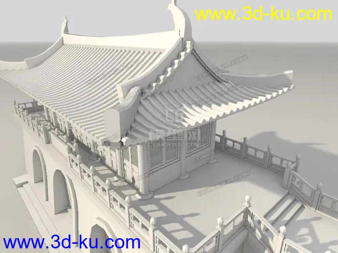 古代建筑之古城门模型的图片7