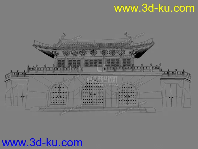 古代建筑之古城门模型的图片11