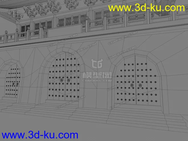 古代建筑之古城门模型的图片12