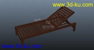 3D打印模型木质沙滩椅的图片