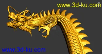 3D打印模型一条金龙的图片