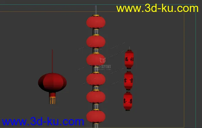 灯笼-带动画免费分享模型的图片1