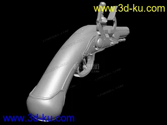 3D打印模型一把燧发枪，以前做的，未塌陷的图片