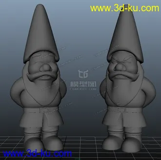 3D打印模型学生时代的做的两个小老头的图片